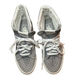 Vans Off The Wall High Top Gray White  Mens 5.5 Womens 7 Skate Shoes